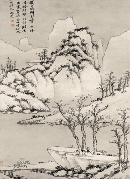 (明沈周《灞桥风雪图》)